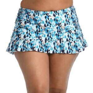 La Blanca Womens Skirted Ruffle Hipster Swimsuit Bikini Bottoms, Aquamarine 20